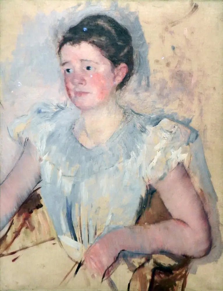 Busto de mulher com corpete branco - Mary Cassatt