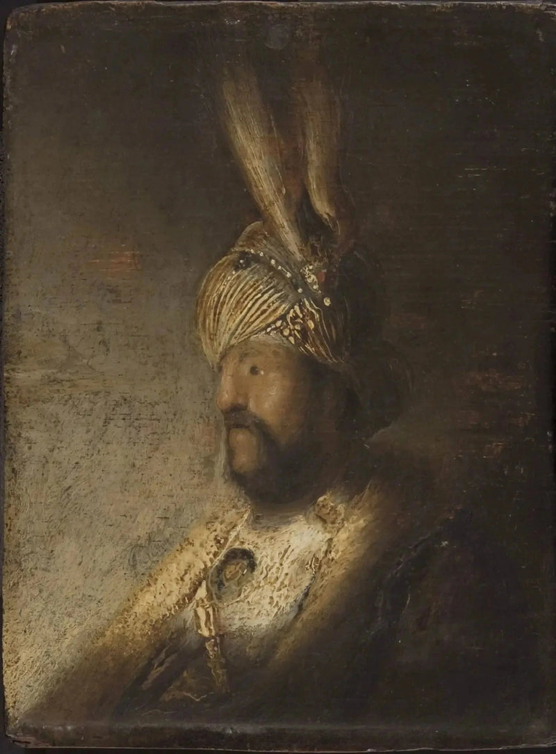 Busto de homem com turbante - Rembrandt