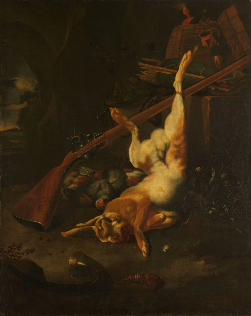 Butin de chasse avec lièvre mort - Melchior de Hondecoeter