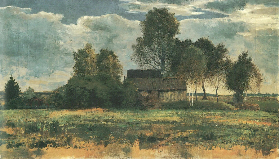 Cabana de landes na musgo de Dachau - Franz Marc
