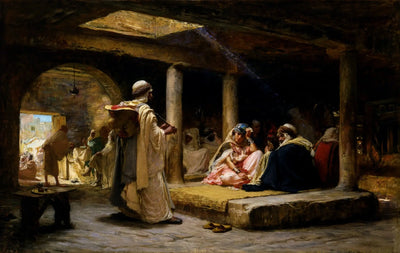 Café à Biskra Algérie - Frederick Arthur Bridgman - Alpha Reproduction
