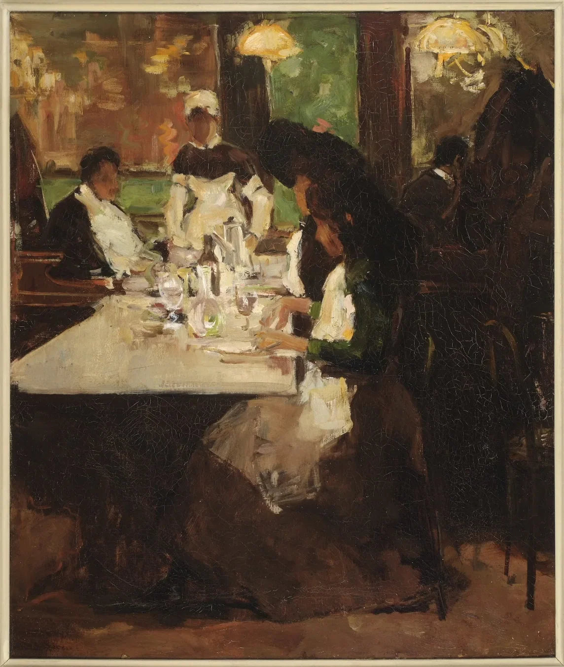 Café-interieur - Isaac Israëls image 1 reproduction artisanale de tableau