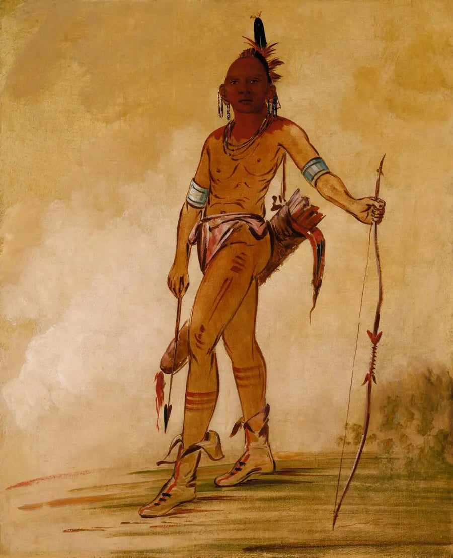 Cáh-he-ga-shín-ga, pequeno chefe - George Catlin