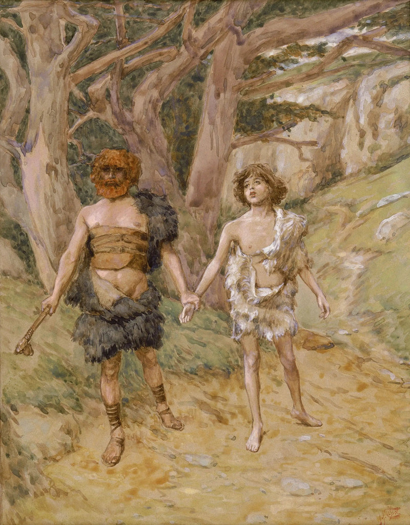 Caim leva Abel à morte - James Tissot