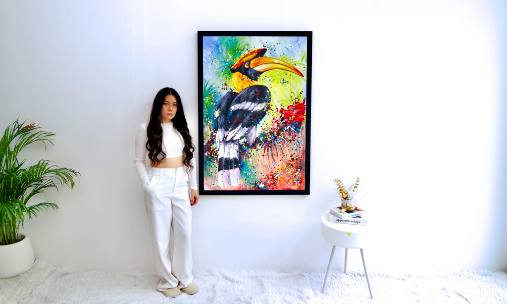 Hornbill Pop Art - Banlay | 80 X 120 cm Reproductions de tableaux à la peinture à l’huile
