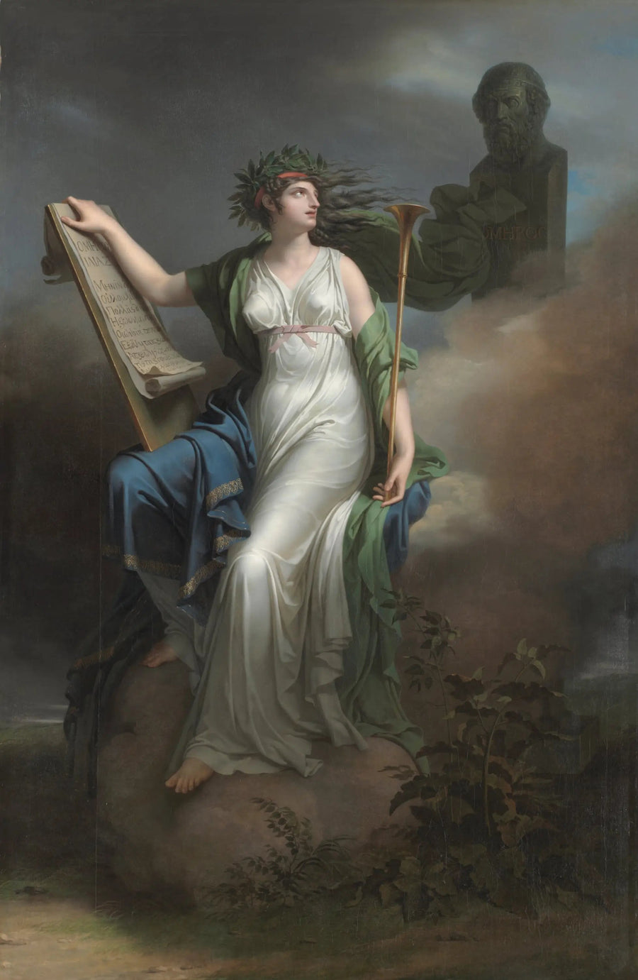Calliope, musa que preside ao poema épico - Charles Meynier