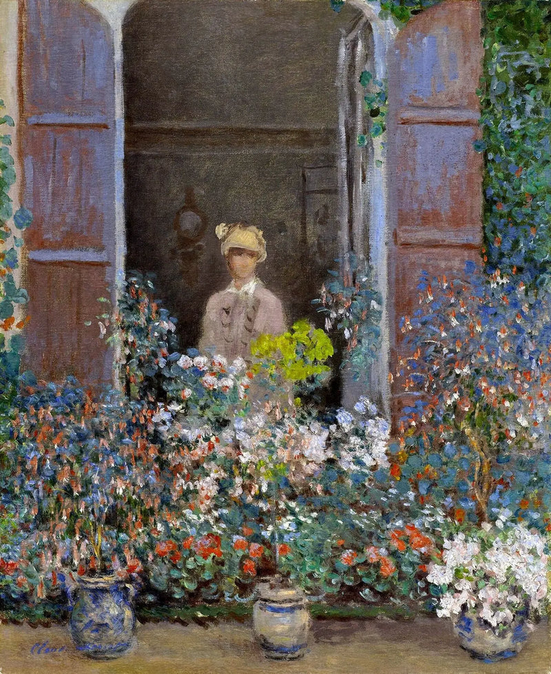 Camille Monet na janela - Claude Monet