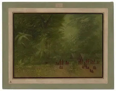 Acampamento indígena na floresta - George Catlin