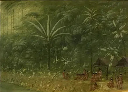 Acampamento de Cocomas - Olhar para a costa - George Catlin
