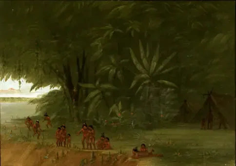 Acampamento de Mauhees - George Catlin