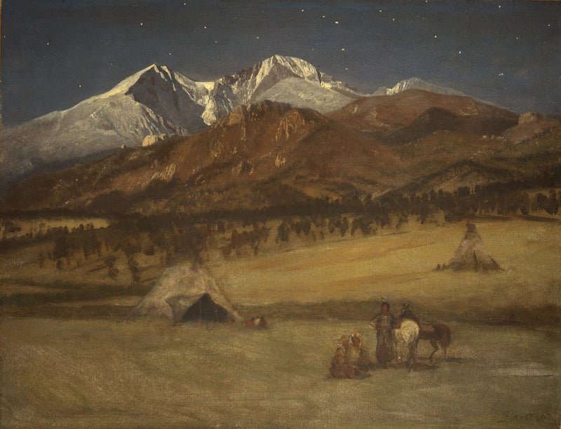 Acampamento Indígena - Noite - Albert Bierstadt