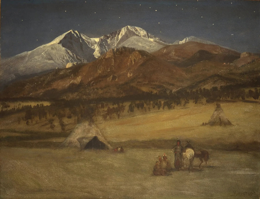 Acampamento Indígena - Noite - Albert Bierstadt