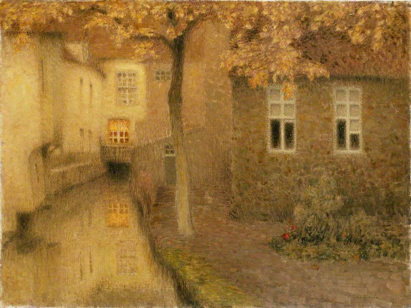 Canal em Bruges ao entardecer - Henri Le Sidaner