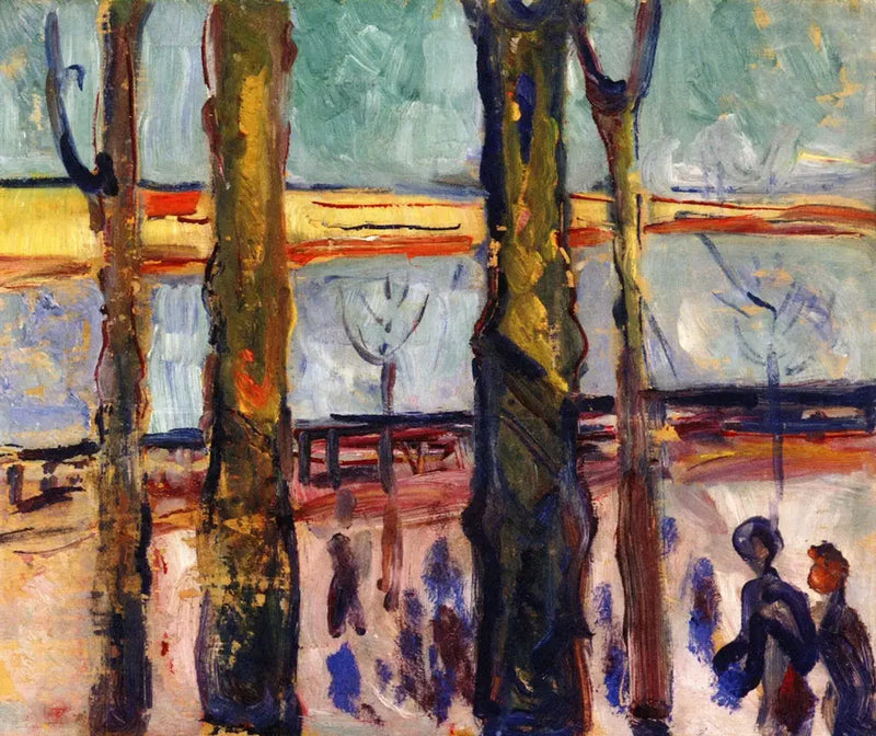 canal em Warnemünde - Edvard Munch