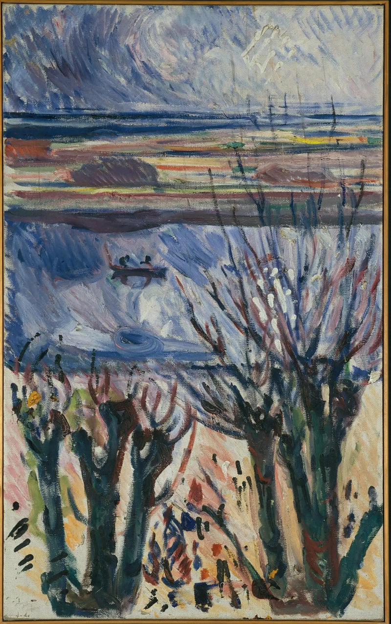 canal em Warnemünde - Edvard Munch