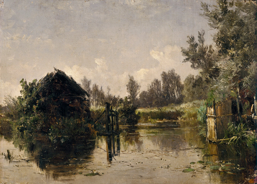 Canal abandonné à Vriesland (Hollande) - Carlos de Haes