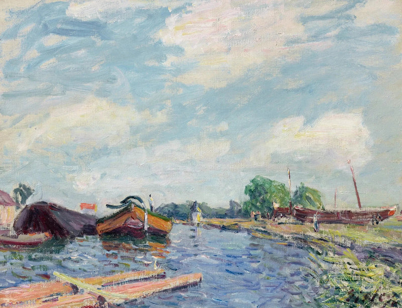 Canal do Loing em Saint-Mammès - Alfred Sisley