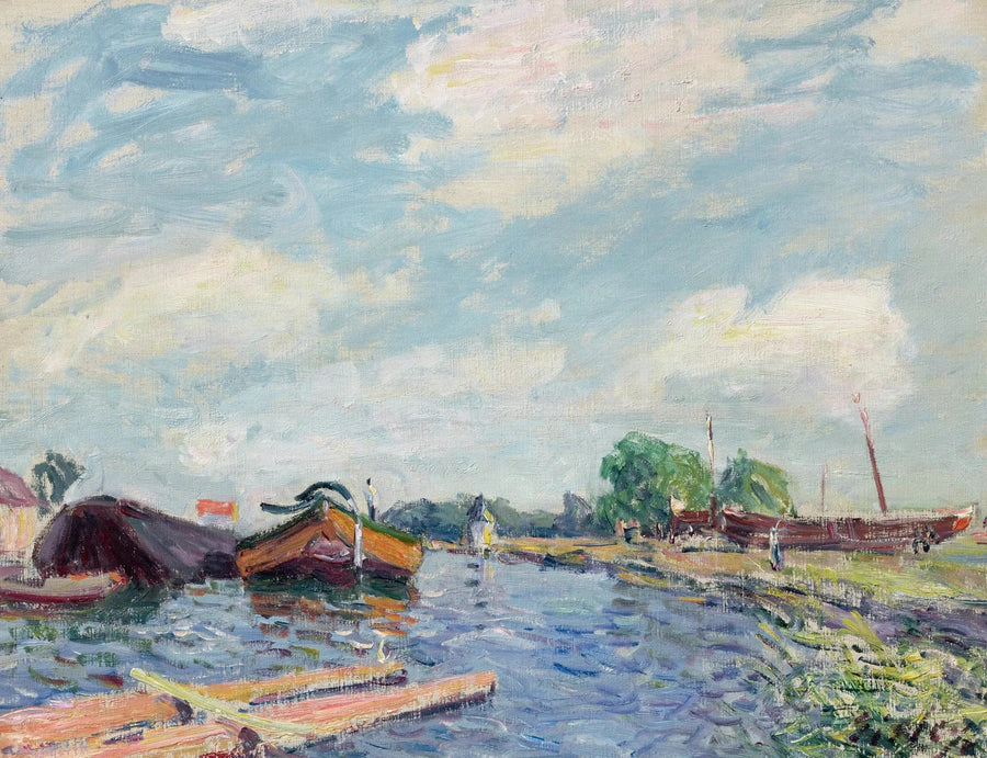 Canal do Loing em Saint-Mammès - Alfred Sisley