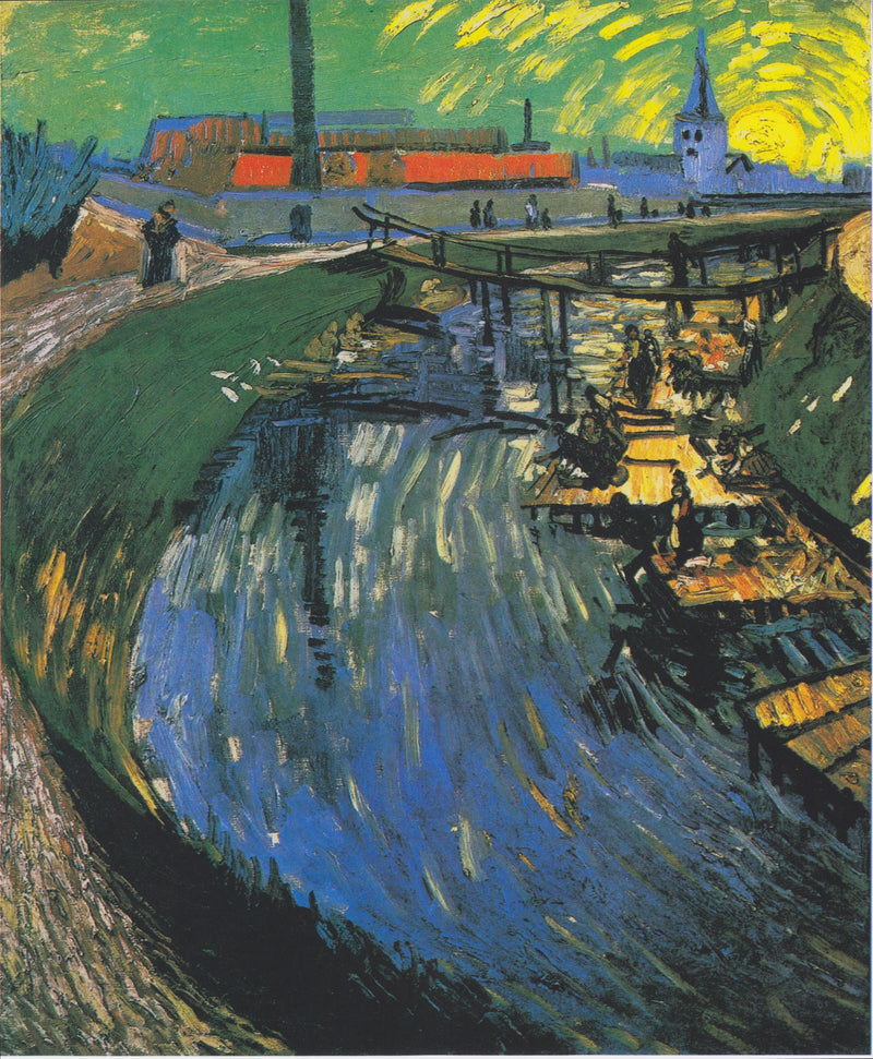 Canal com mulheres se lavando - Vincent van Gogh