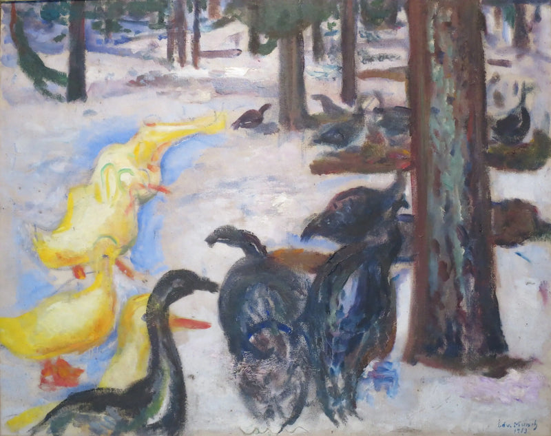 Patos e Perus na Neve - Edvard Munch