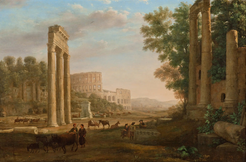 Capricho com as ruínas do Fórum Romano - Claude Lorrain