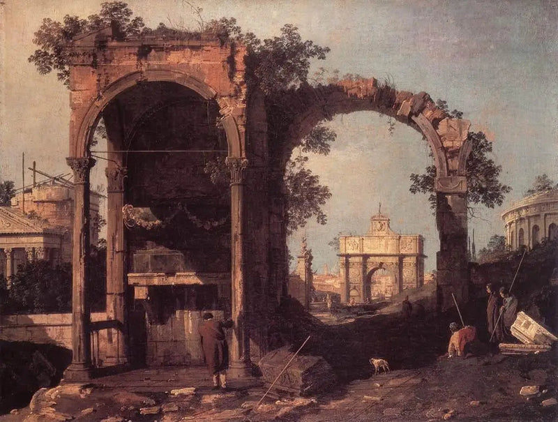 Capricho com ruínas e edifícios clássicos - Canaletto