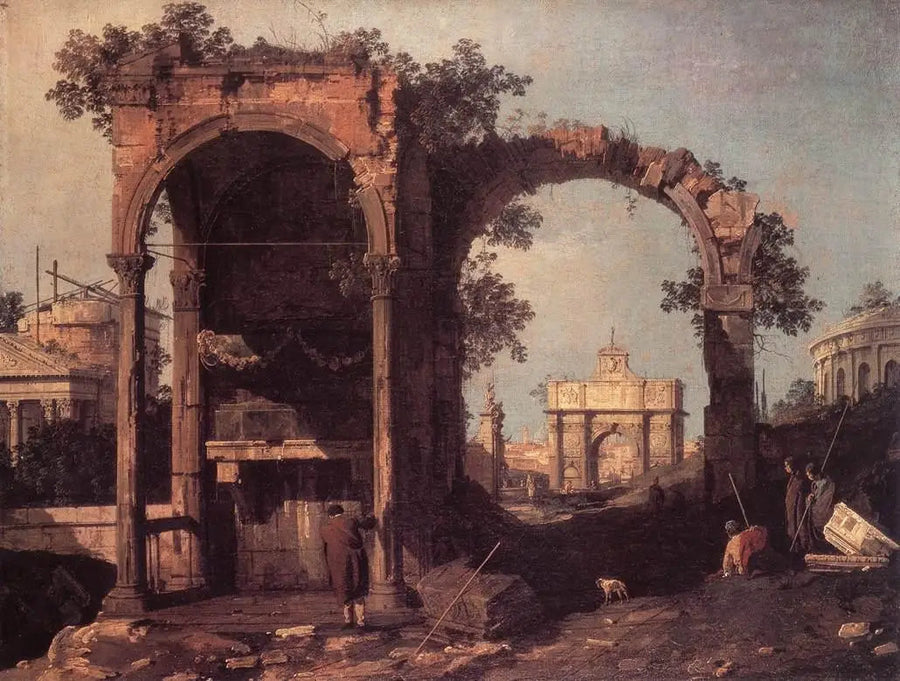 Capricho com ruínas e edifícios clássicos - Canaletto