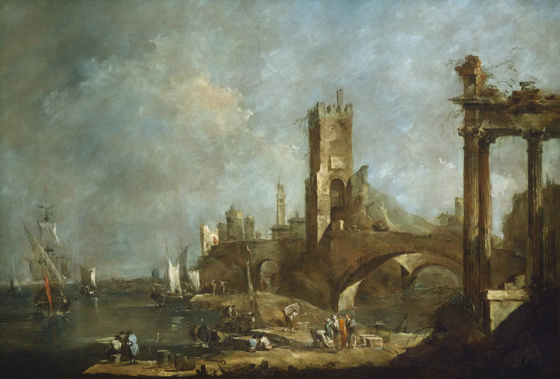 Capriccio de um porto - Francesco Guardi