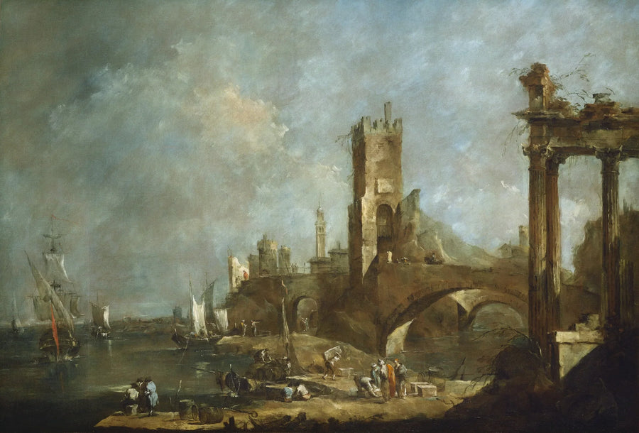 Capriccio de um porto - Francesco Guardi