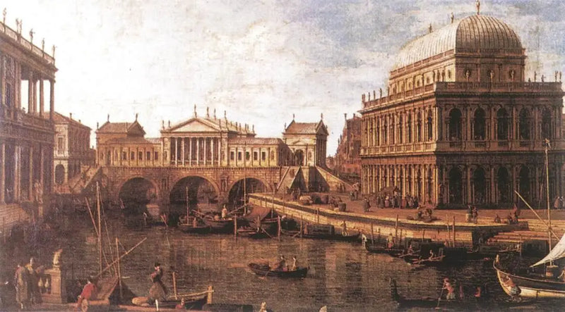 Caprice com edifícios palladianos - Canaletto