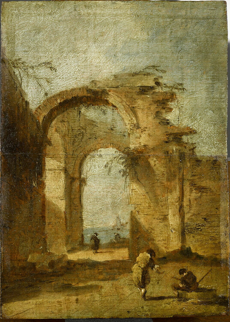 Caprice com arco em ruínas - Francesco Guardi