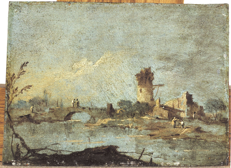 Caprice rústico, com ponte e torre em ruínas - Francesco Guardi