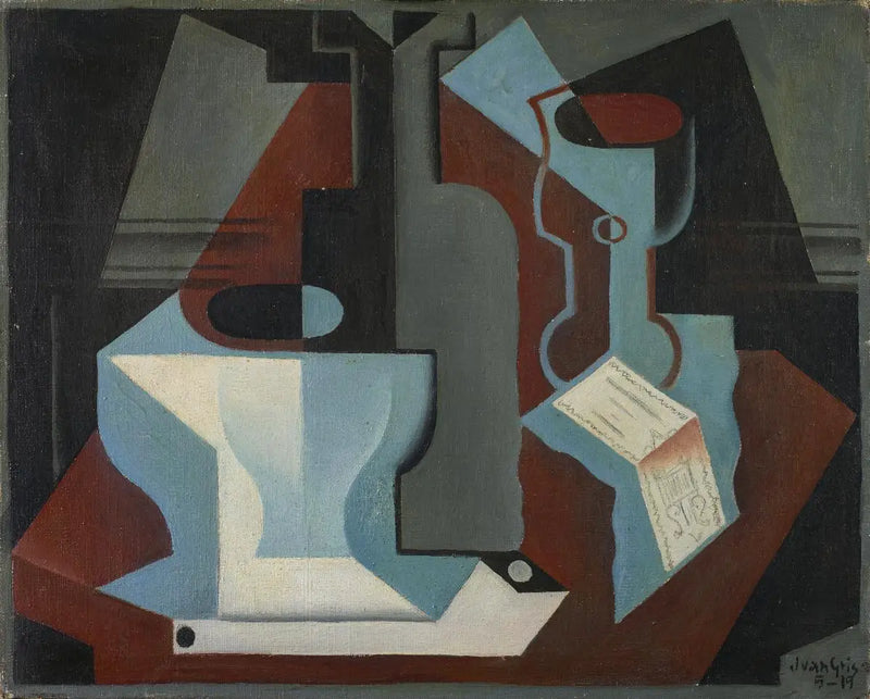 Jarra, tigela e copo - Juan Gris