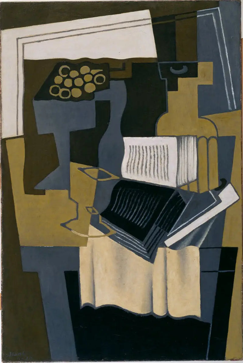 Garrafa e Livro - Juan Gris
