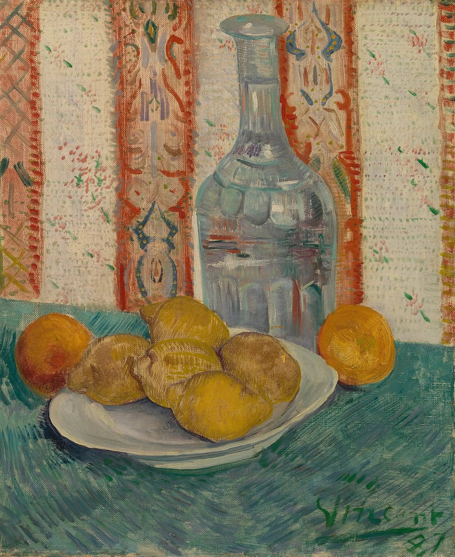 Jarra e prato com frutas cítricas - Vincent van Gogh