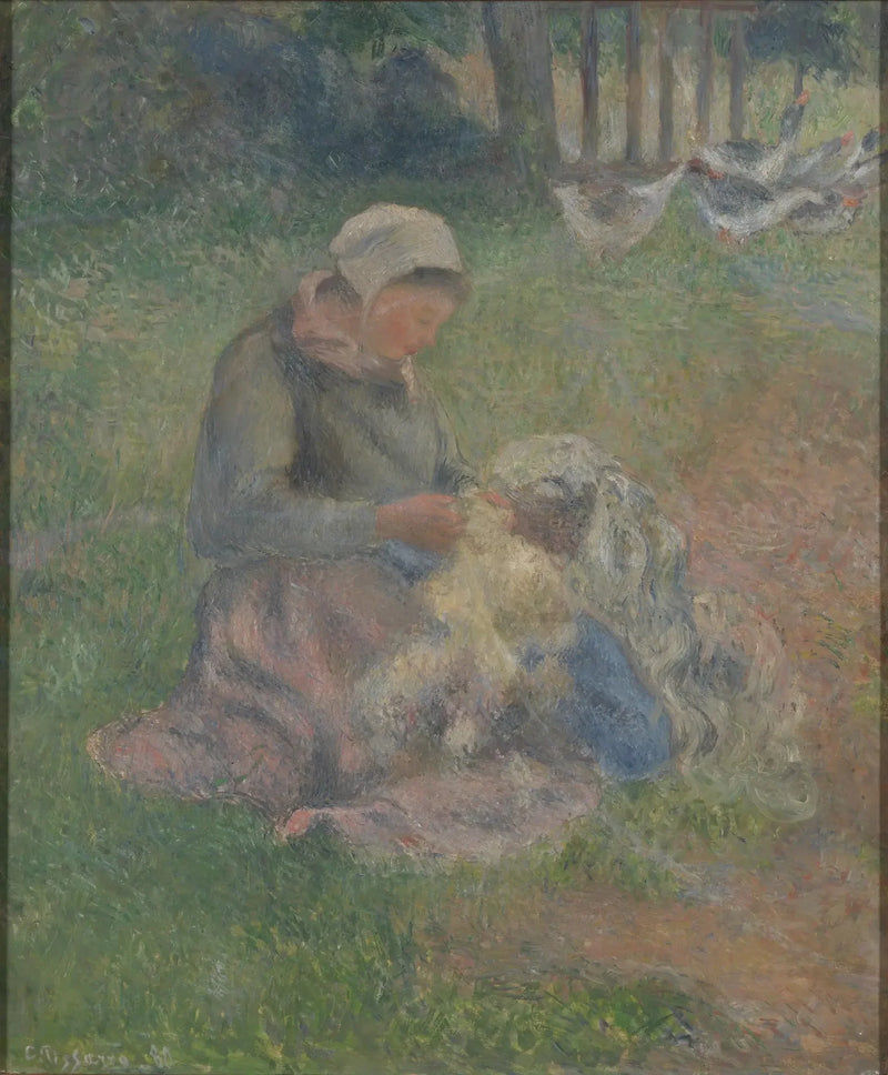 Cardeuse de lã - Camille Pissarro