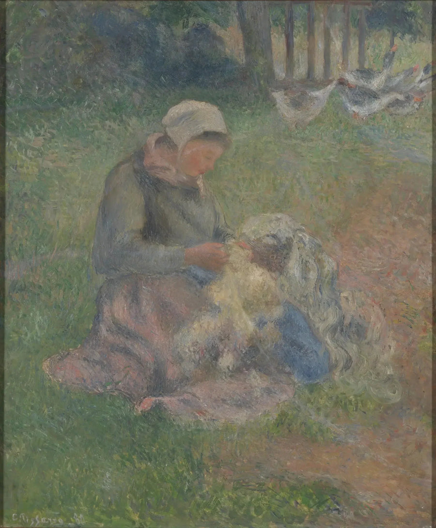 Cardeuse de lã - Camille Pissarro