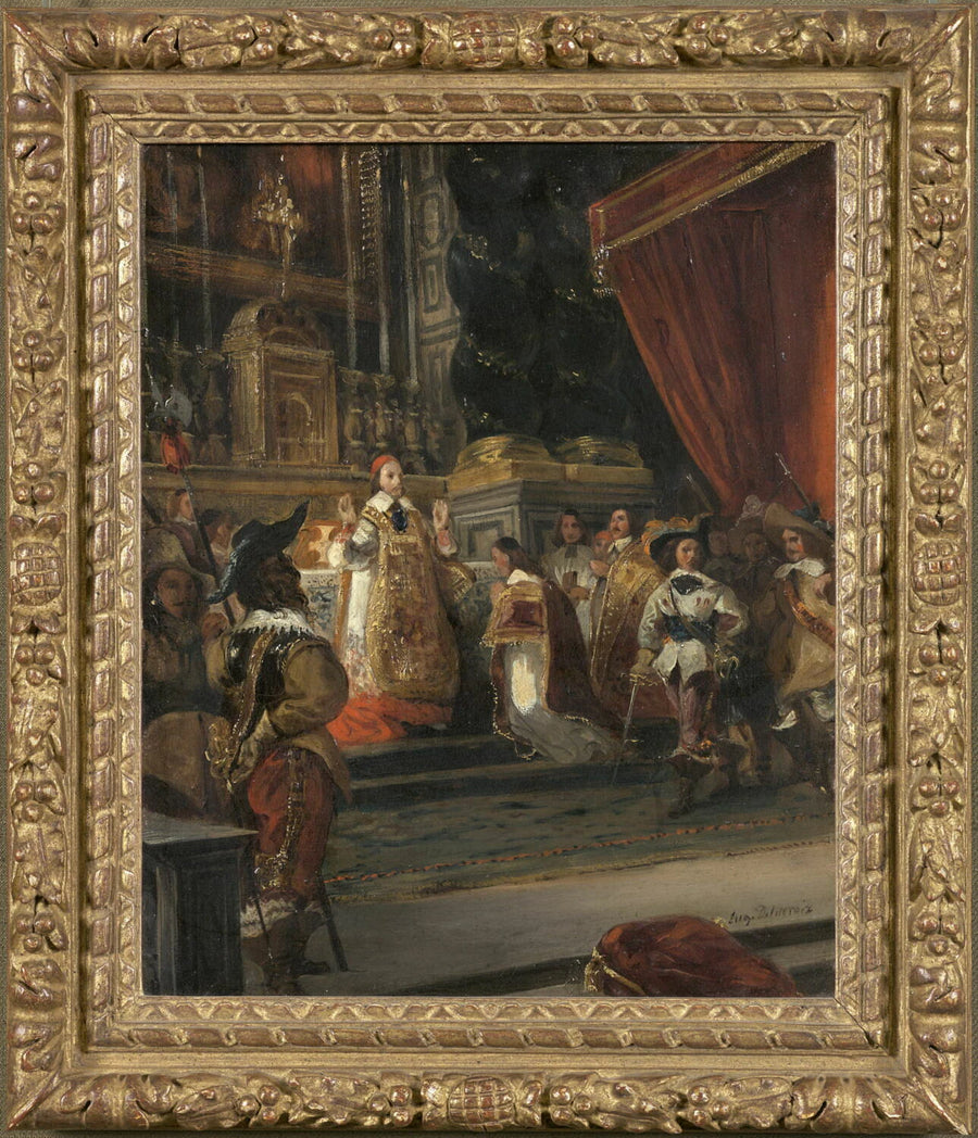 Le cardinal de Richelieu disant la messe dans la chapelle du Palais-Royal - Eugène Delacroix