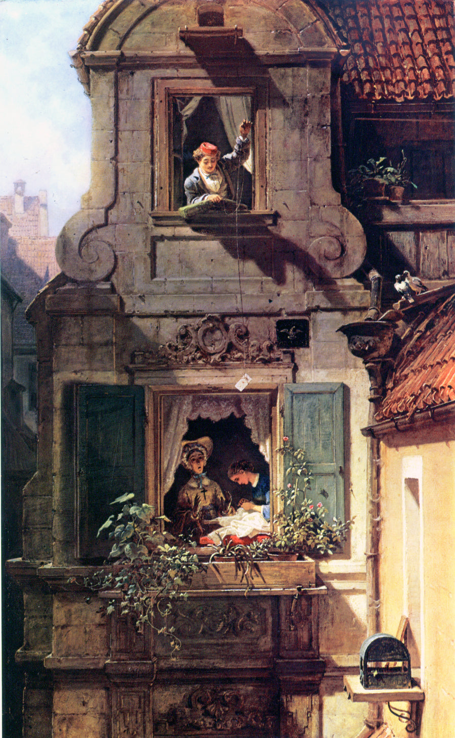 Der abgefangene Liebesbrief (La Lettre d’amour interceptée) - Carl Spitzweg