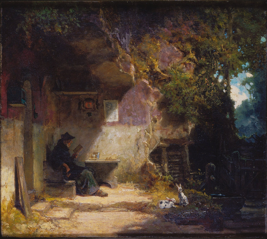 Der Einsiedler vor seiner Klause - Carl Spitzweg