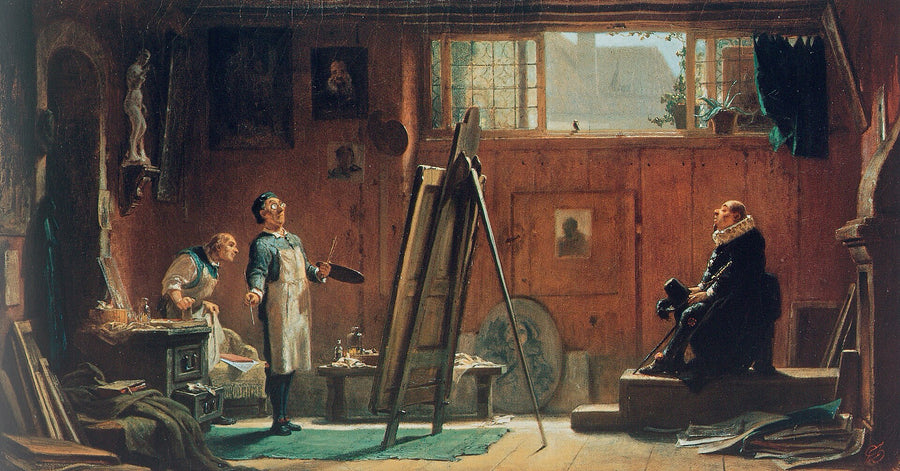 Der Porträtmaler - Carl Spitzweg