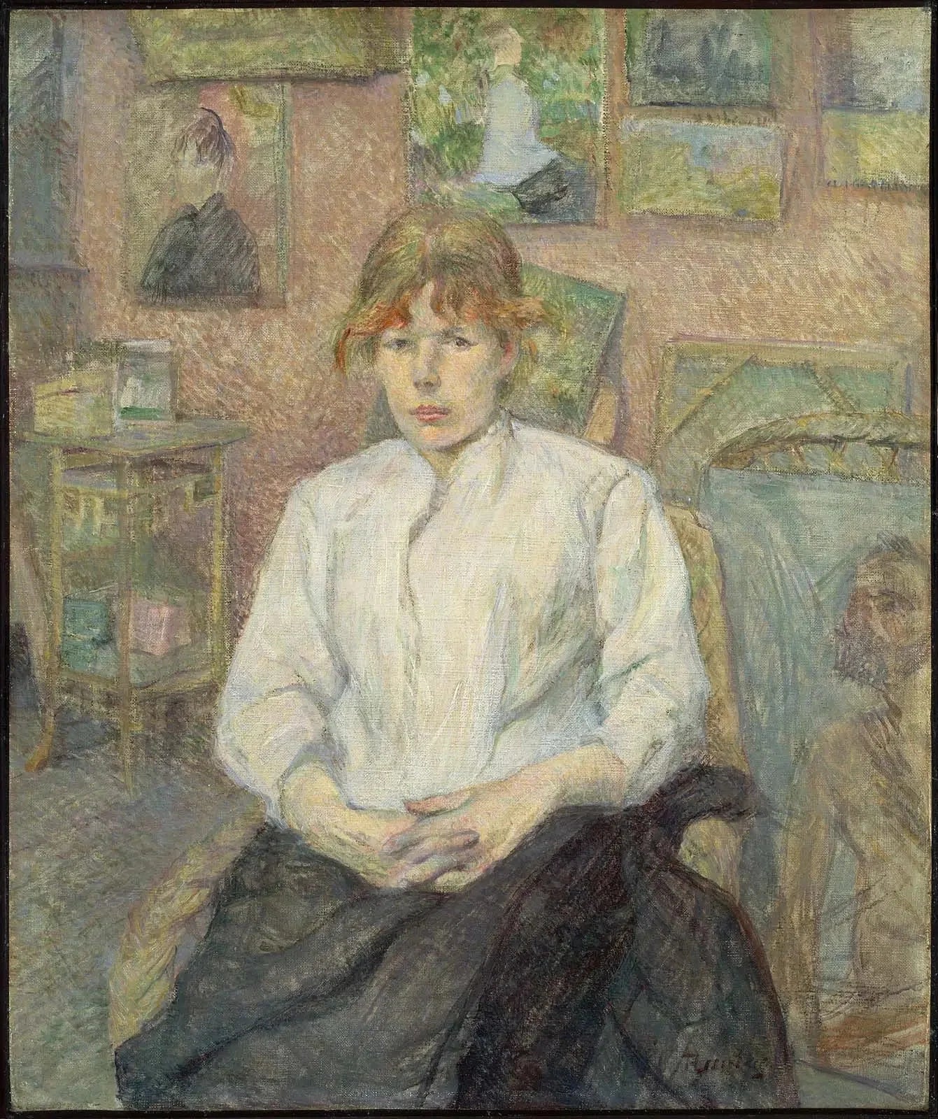 Carmen Gaudin dans l'atelier de l'artiste - Henri de Toulouse-Lautrec image 1 reproduction de peinture à l’huile
