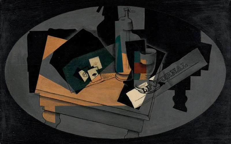 Cartas de jogar e sifão - Juan Gris