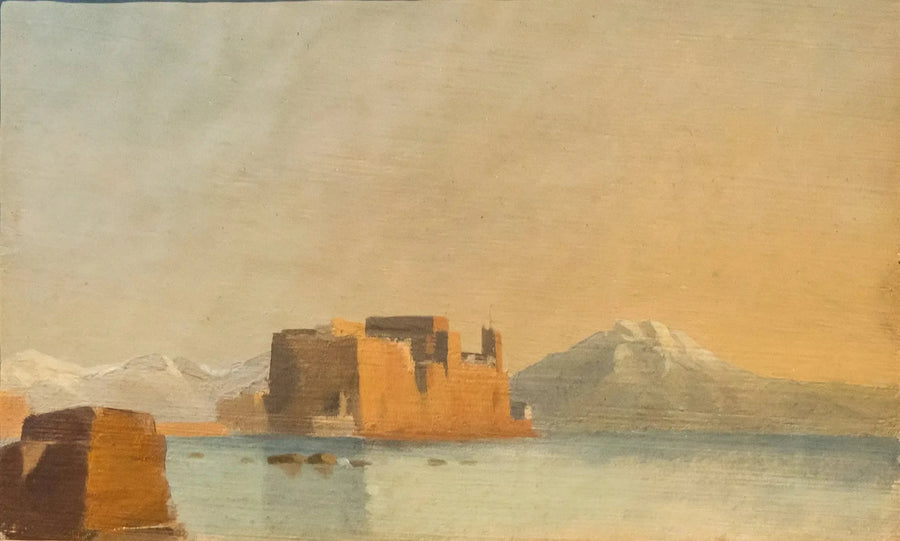 Castelo do Ovo e a Baía de Nápoles - Edgar Degas