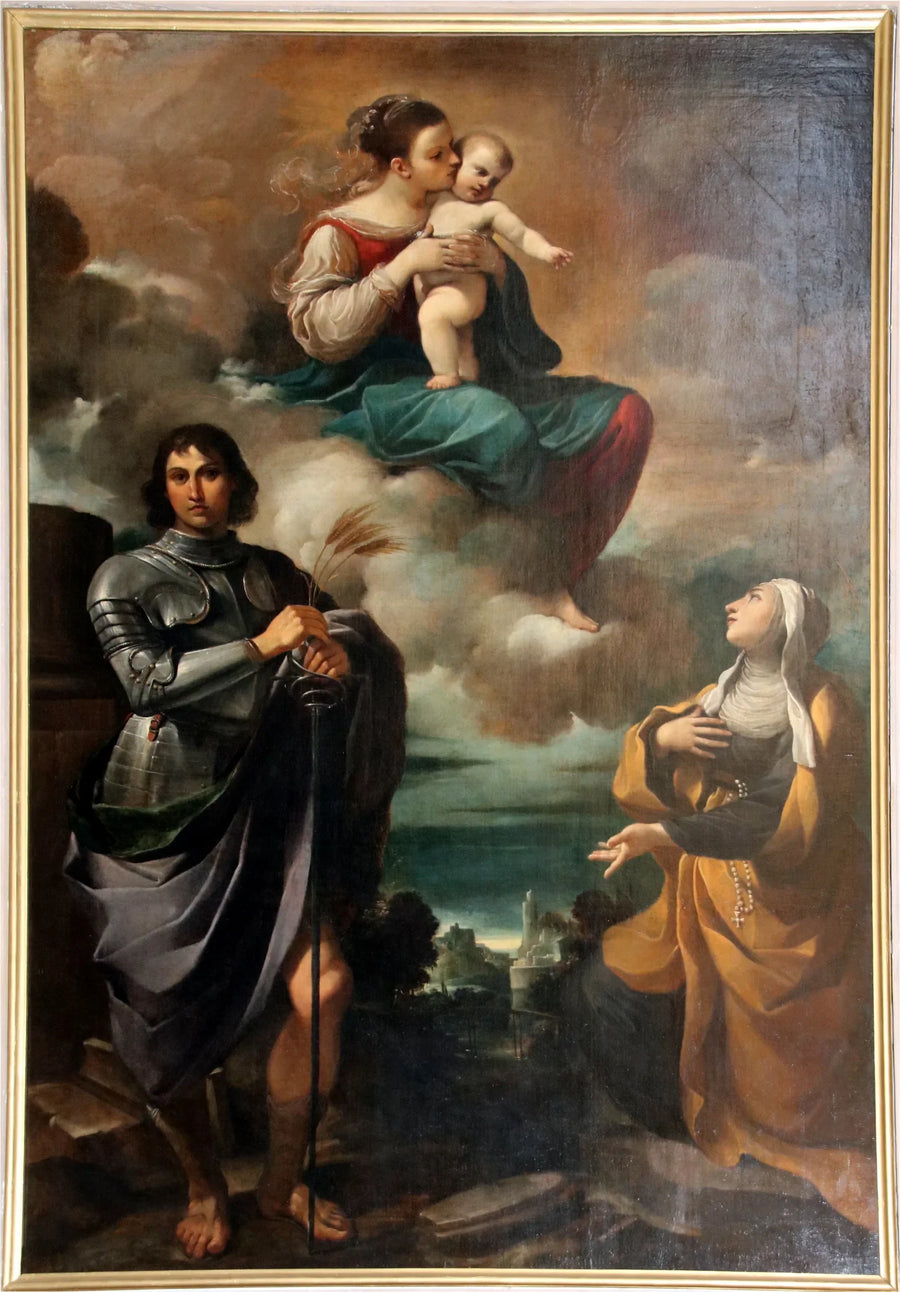 Categoria: Madonna com o Menino em glória com São Pancrazio e uma santa monja - Guercino