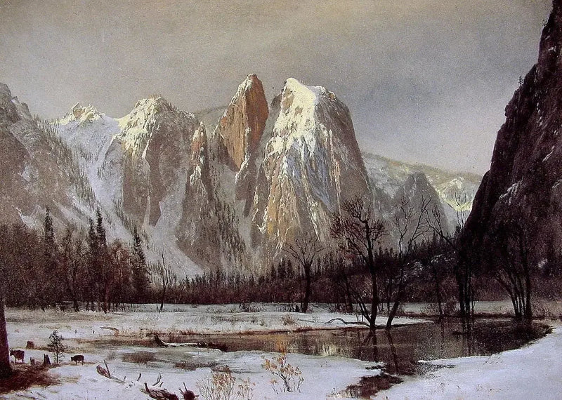Catedral Rock, Vale de Yosemite, Califórnia - Albert Bierstadt