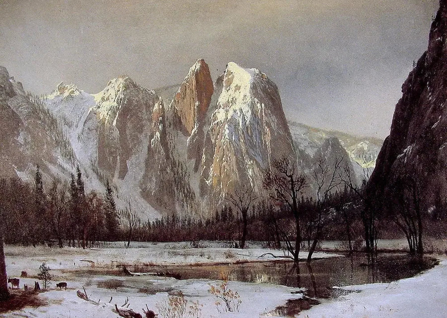 Catedral Rock, Vale de Yosemite, Califórnia - Albert Bierstadt