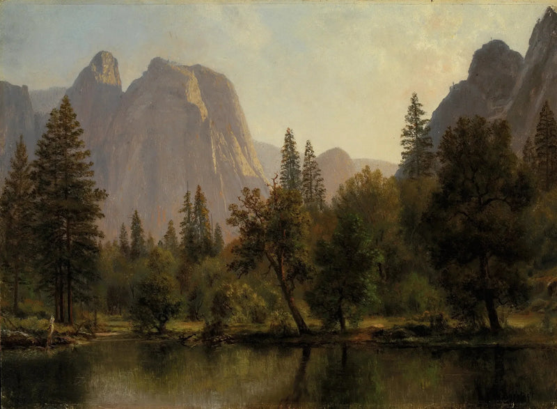Rochas da Catedral, Vale de Yosemite - Albert Bierstadt