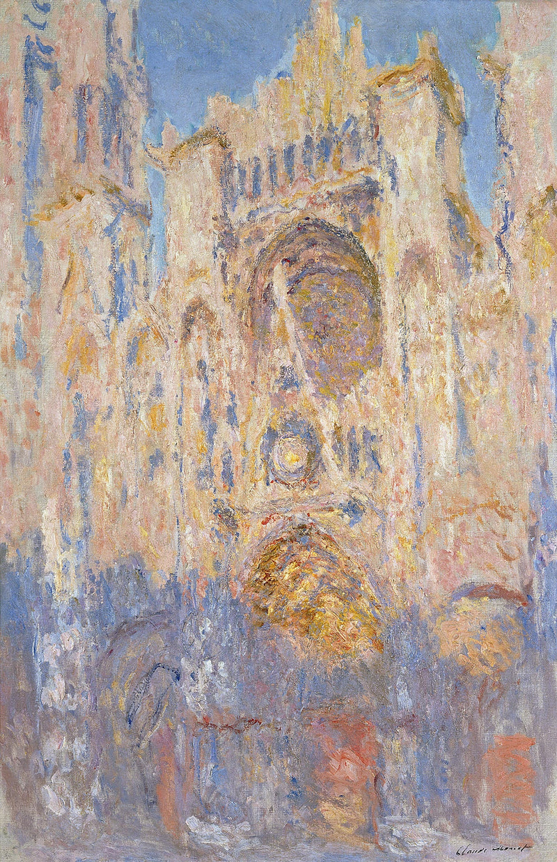 Catedral de Rouen, efeito sol, final do dia W1327 - Claude Monet