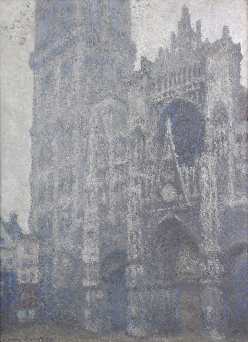 Catedral de Rouen, tempo cinzento W1345 - Claude Monet